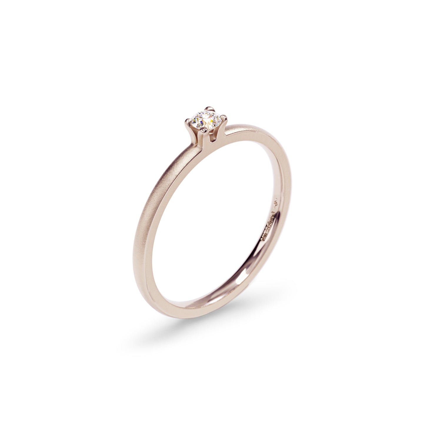 Amatis Fine Ring • Diamant von Niessing (N381964-0.08ct-satin-rw)