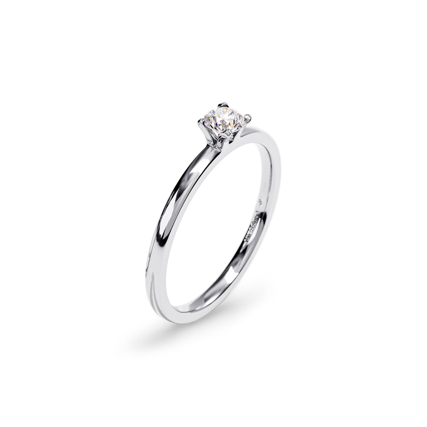 Amatis Fine Ring, Platin • Diamant von Niessing (N381964-0.18ct-gloss-pt)