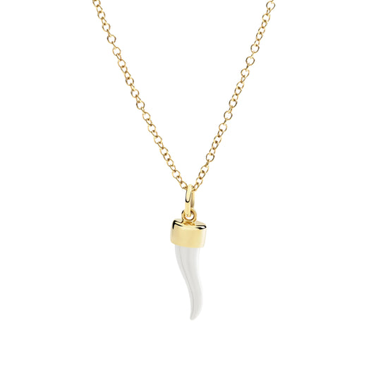 Anhänger Horn aus Gelbgold und Silber, Gelbgold von DoDo (DMC5007-HORNX-009GA)