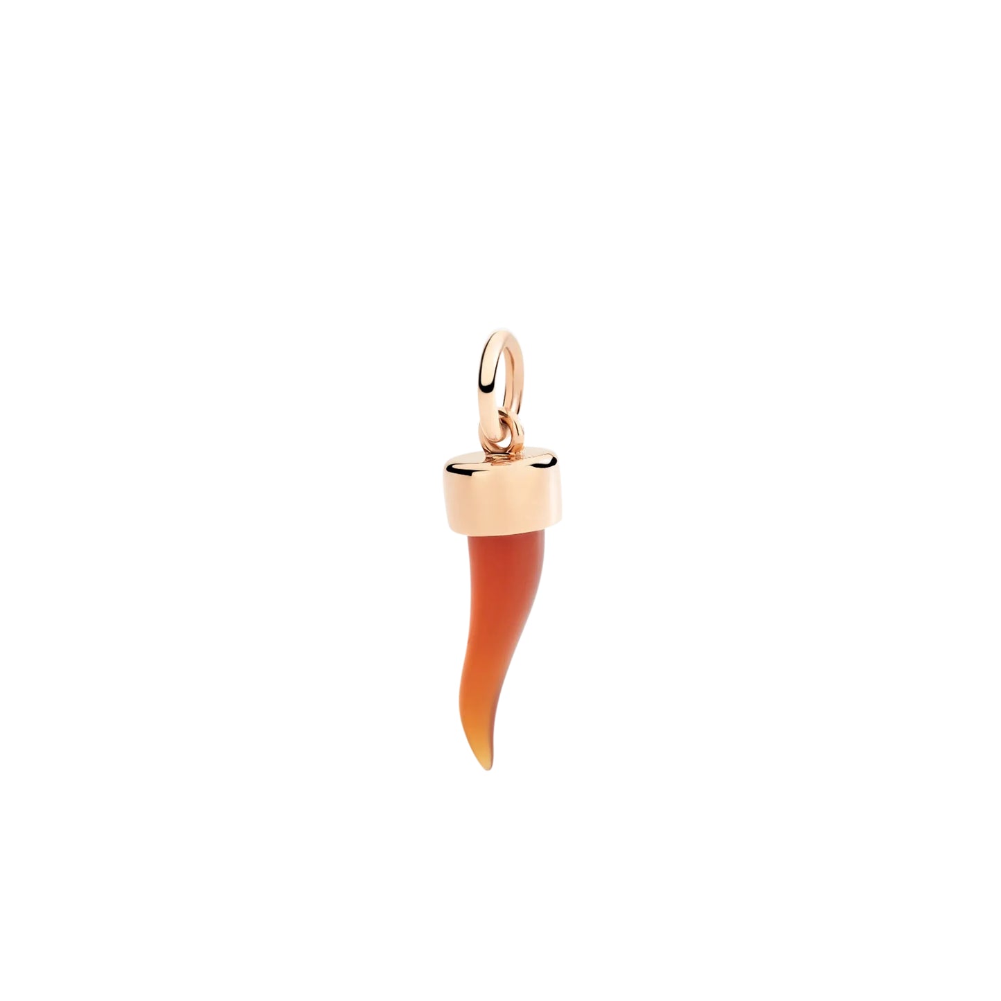 Anhänger Horn aus Roségold und Karneol, Roségold • Karneol von DoDo (DMC5014-HORNX-CY09R)