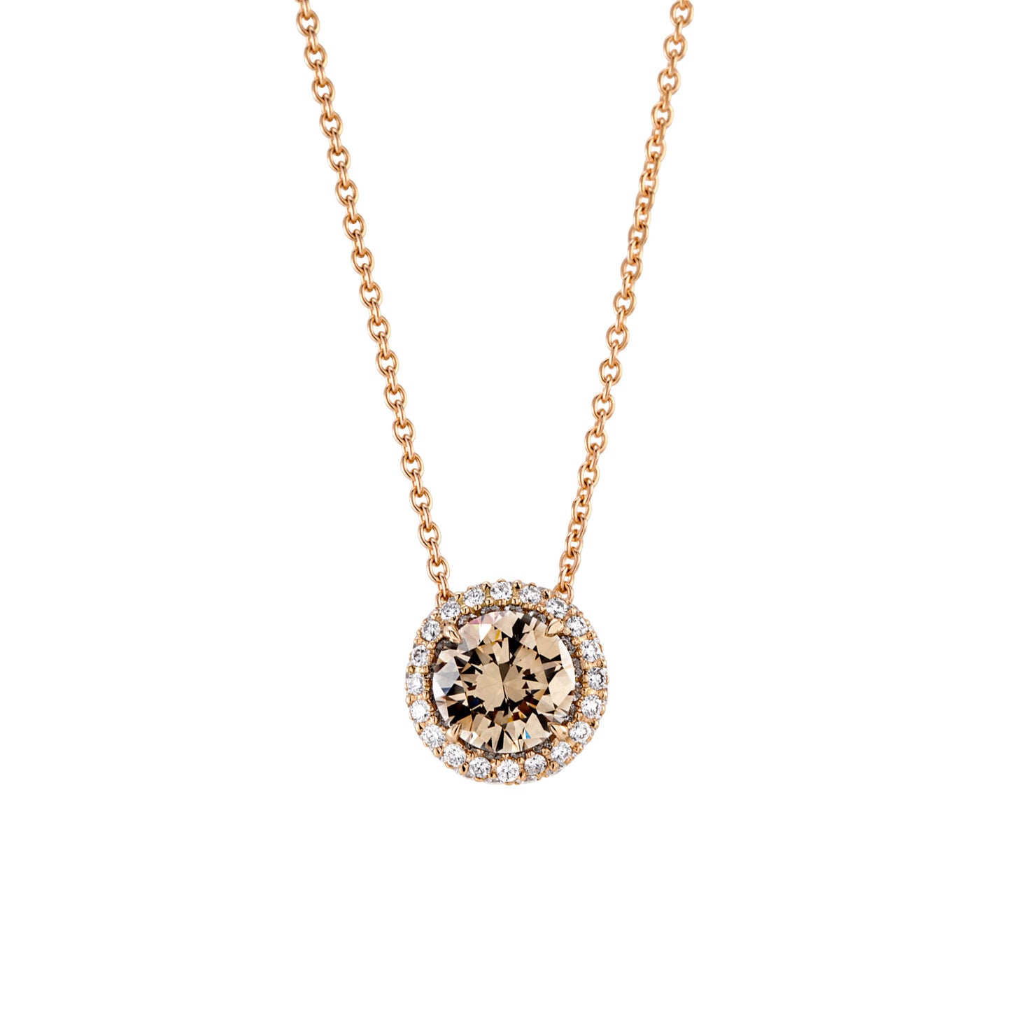 Anhänger mit Hakskette, Roségold • Diamant von Hans D. Krieger (111.3022.14.0)