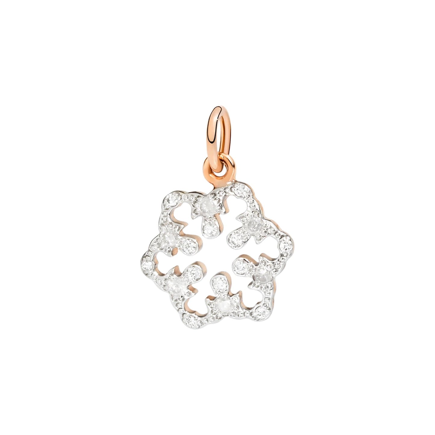 Anhänger Schneeflocke, Roségold • Diamant von DoDo (DMB8051-SNOWS-DBI9R)
