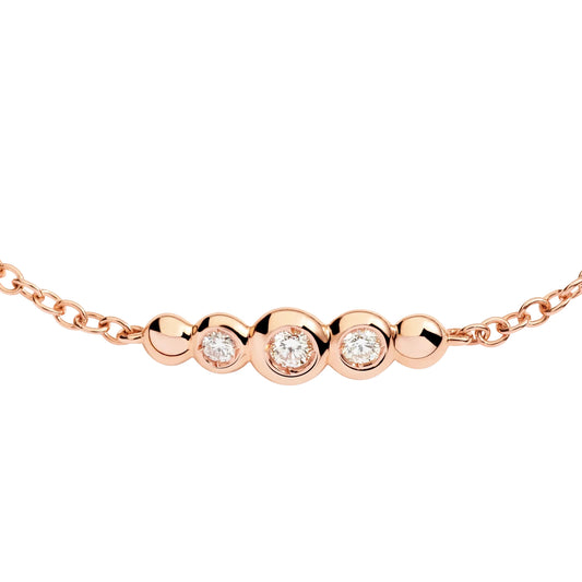 Armband Bollicine Roségold und Diamanten, Roségold • Diamant von DoDo (DBC4004-BOLLI-DB09R)