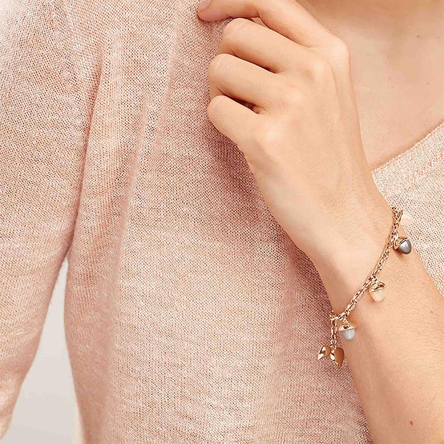 MIKADO Flamenco Charm Cashmere Armband von Tamara Comolli (B-MFL-ch-cas-rg)