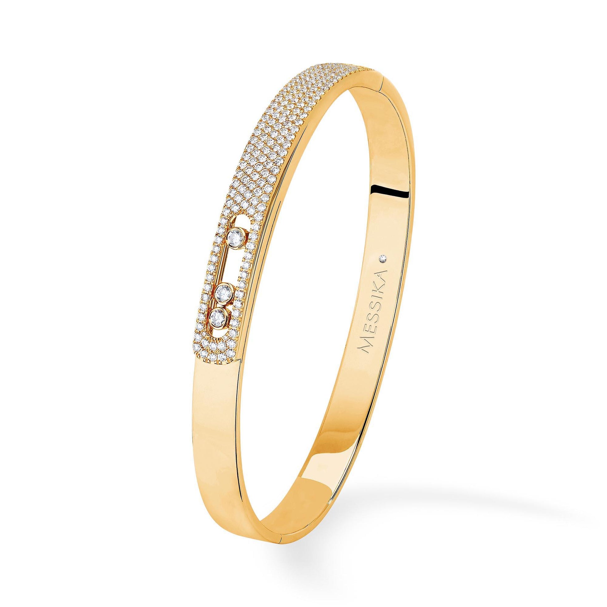 Bangle Move Noa Pavée Armspange, Gelbgold • Diamant von Messika (06371-YG)