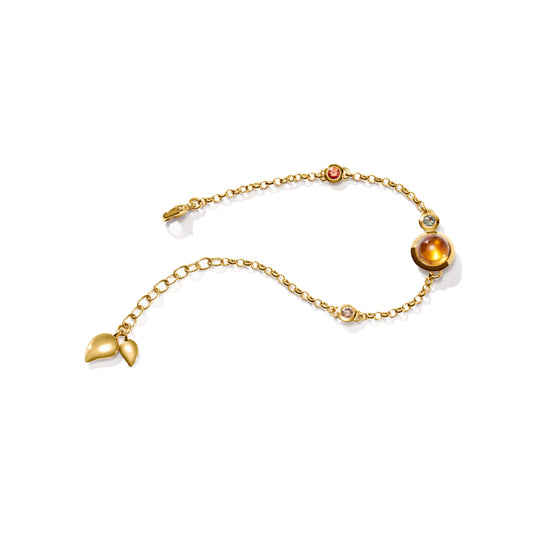 BOUTON Armband Mini Chain 'INDIAn Summer' small/medium, Gelbgold • Edelsteine von Tamara Comolli (B-BOU-c-IS-sm-yg)