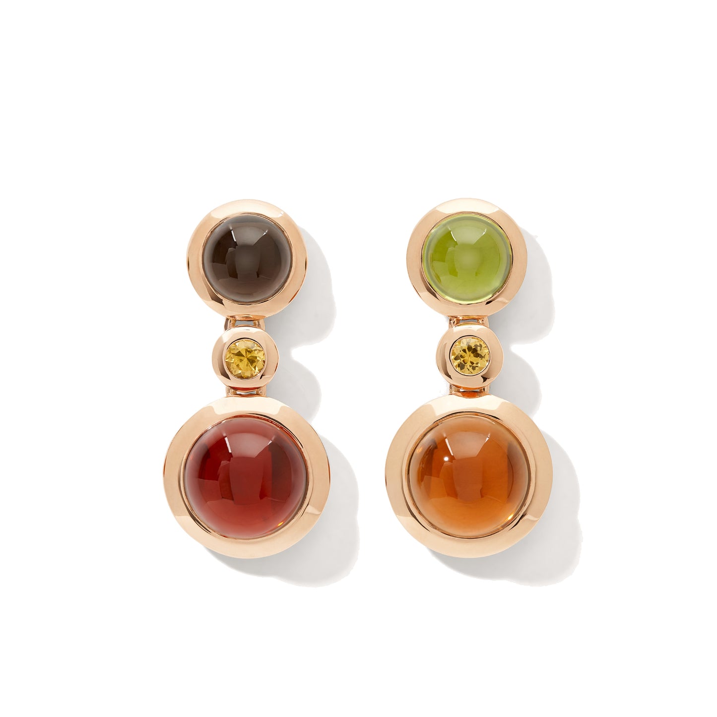 BOUTON Ohrhänger, Roségold • Edelsteine von Tamara Comolli (E-BOU-2-IS-Sa-rg)