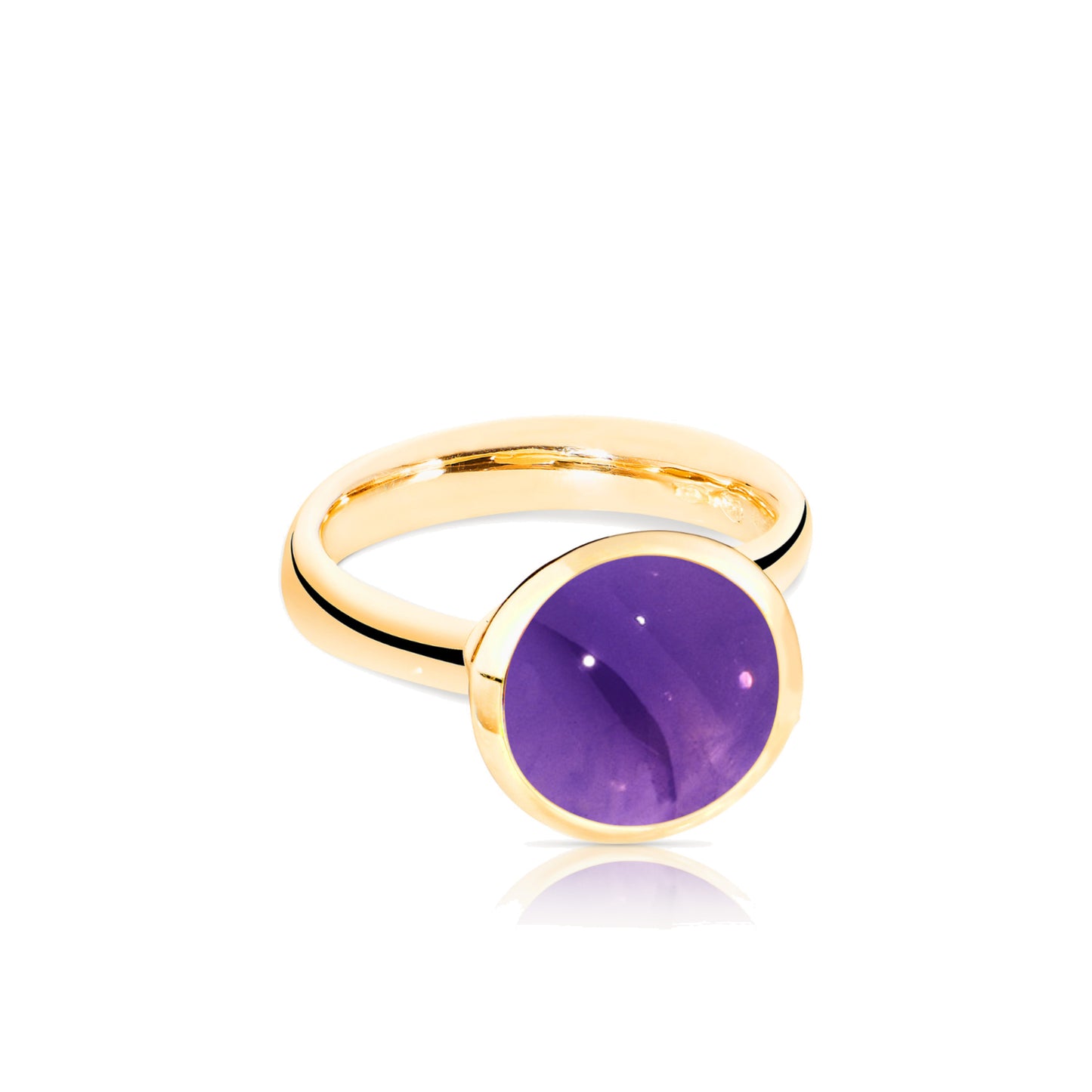 BOUTON Ring large Amethyst, Gelbgold • Amethyst von Tamara Comolli (R-BOU-l-Am-yg)