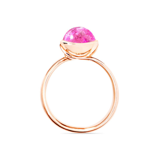 BOUTON Ring small rosa Turmalin, Roségold • Turmalin von Tamara Comolli (R-BOU-s-TuRo-rg)