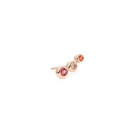 Bron Confetti Ohrschmuck (Einzelstück) - 8OR4874OKCBR/R (R) aus Roségold mit Diamant und Saphir