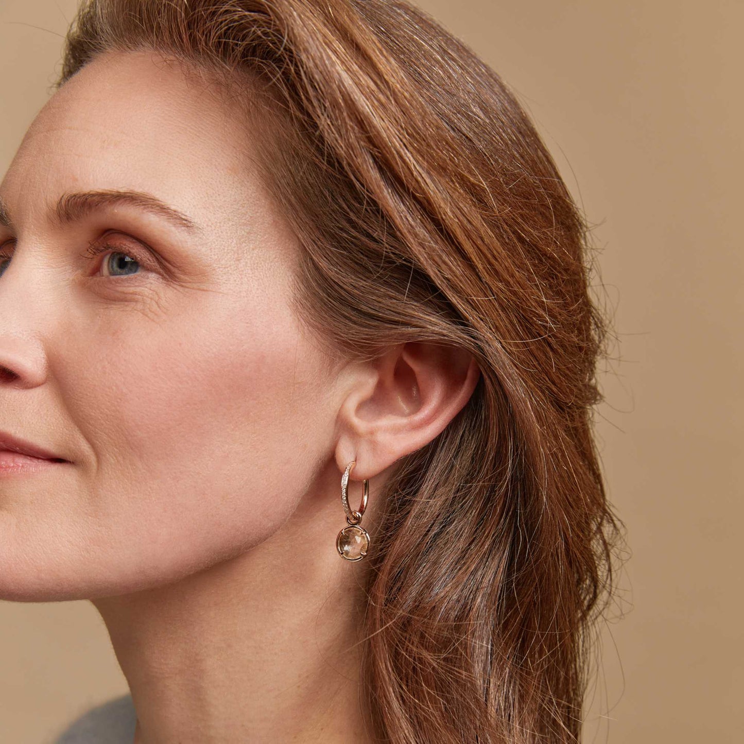 Bron Mira Mira Ohrschmuck (8OR4856QRB) aus Roségold mit Rutilquarz