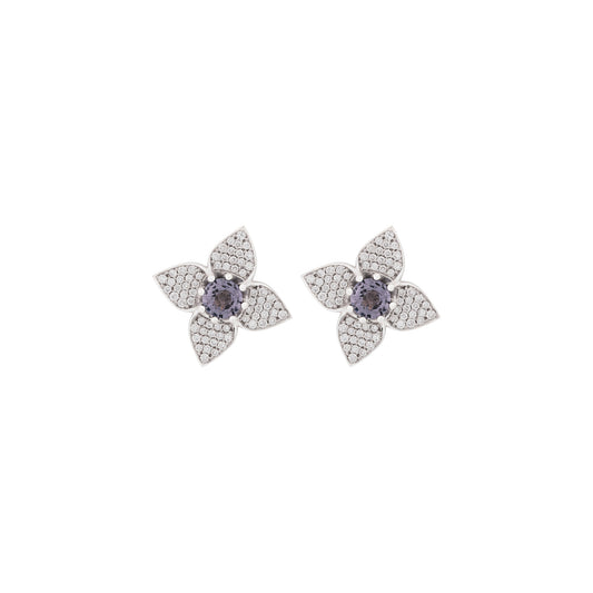 Poppy Ohrstecker, Weißgold • Diamant • Spinell von Bron (8OW4909SPBR)