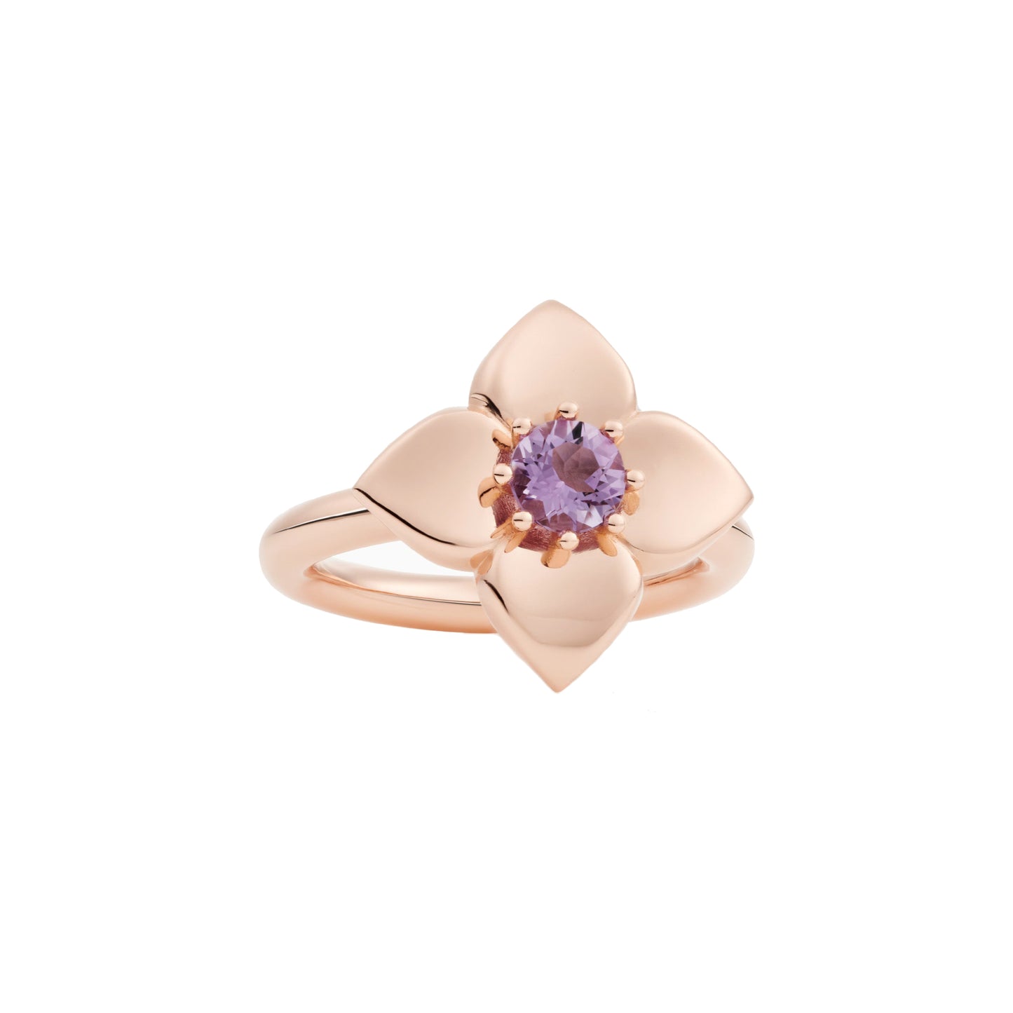 Bron Poppy Ring (8RR4918AM) aus Roségold mit Amethyst