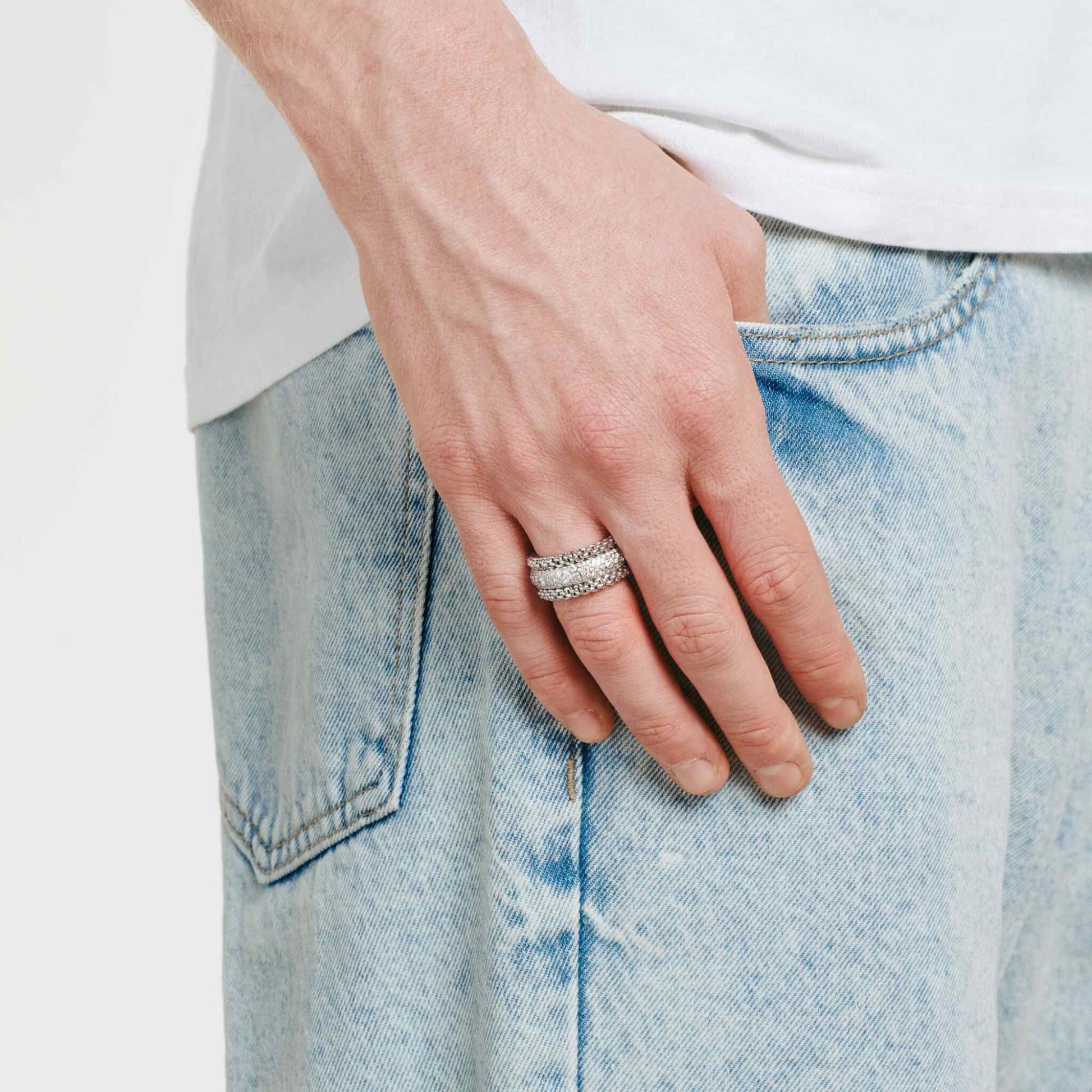 Bubble Ring mit Pavé-Diamanten, Weißgold • Diamant von FOPE (71208AX_PB_B_XBX_140)