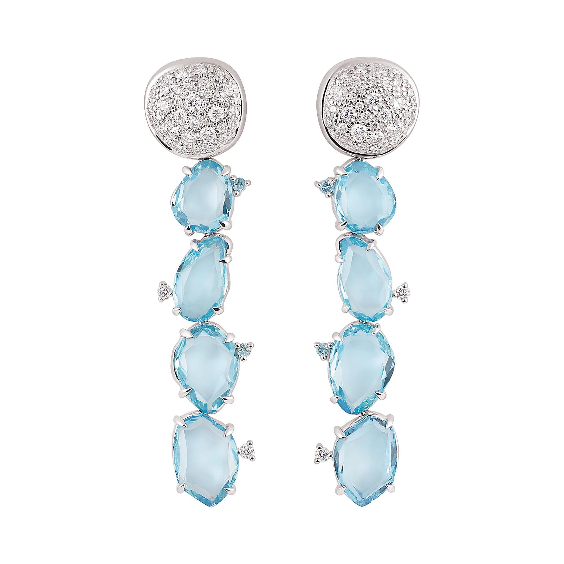 Candy Ohrhänger, Weißgold • Diamant • Topas von Al Coro (NE8365TW)