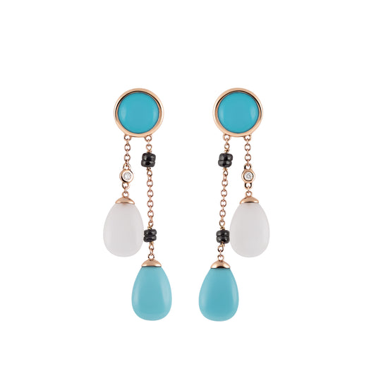 Candy Ohrringe, Roségold • Edelsteine von Al Coro (E2230TQR)