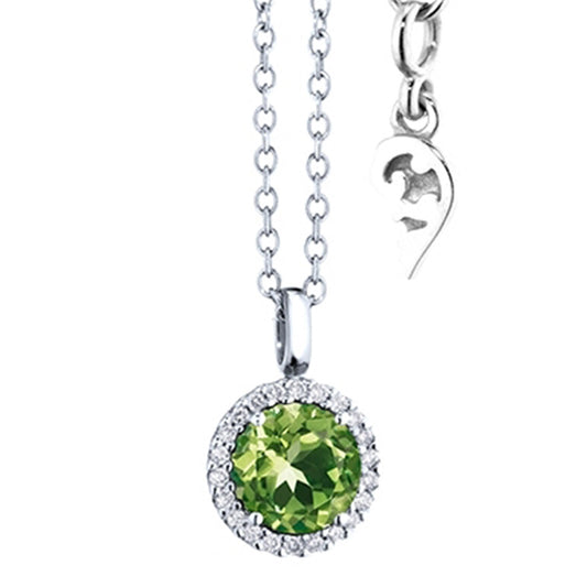 Capolavoro Anhänger Espressivo (AH8P02037) aus Weißgold mit Diamant und Peridot
