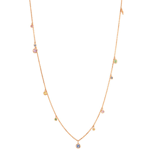 Collier Prosecco , Roségold • Saphir von Capolavoro (CO9SMC00675.RAINBOW)