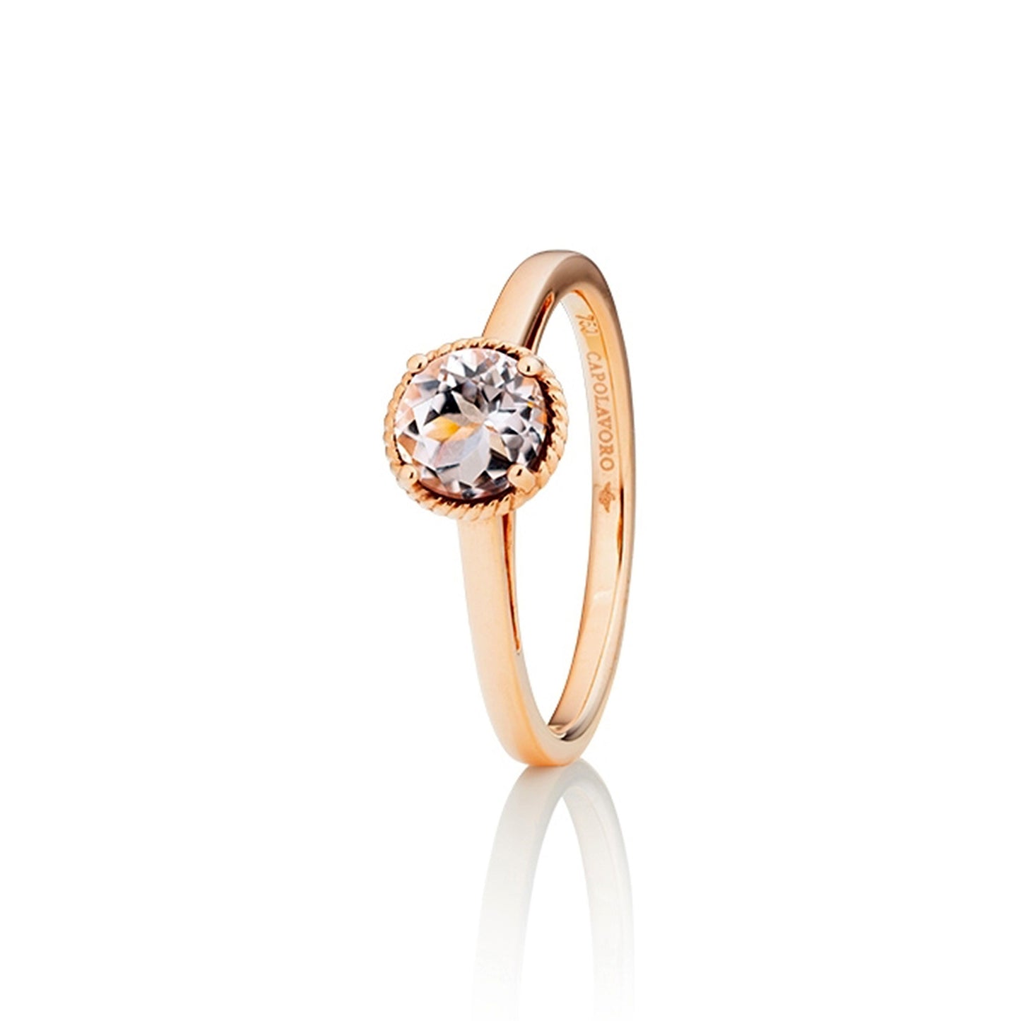 Ring Amore Mio, Roségold • Morganit von Capolavoro (RI9MOG02691)
