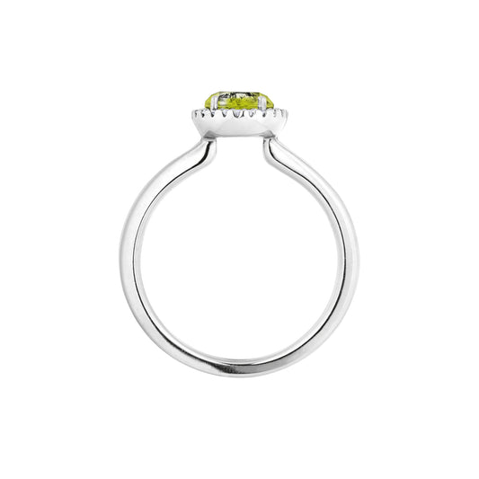 Ring Espressivo, Weißgold • Diamant • Peridot von Capolavoro (RI8P02395-M)