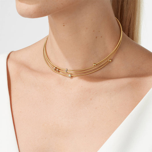 Colette C Embrace Collier 3-fach, Roségold • Diamant von Niessing (N373023-125mm-cy)