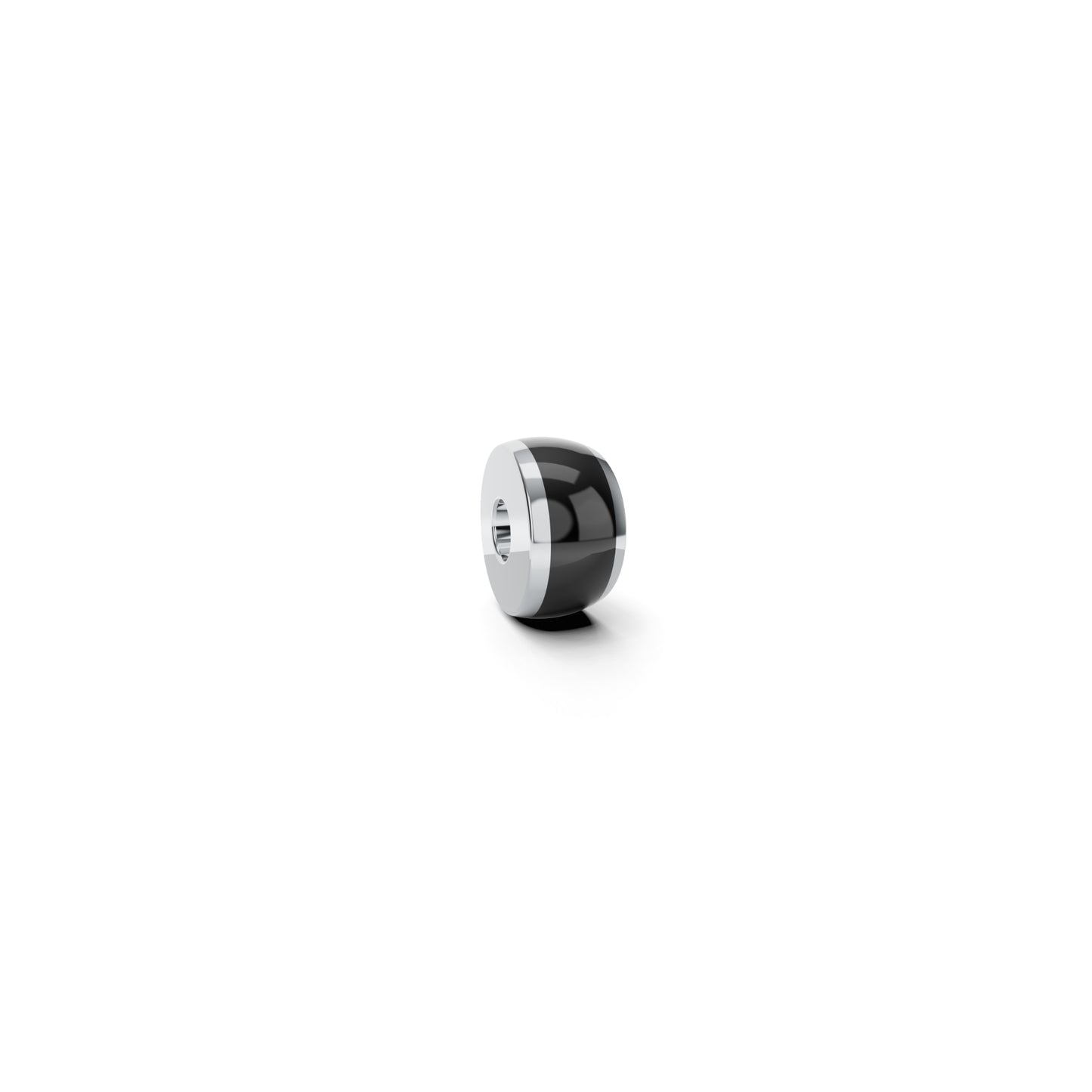 Colette C Setario Hold Anhänger, Platin • Emaille von Niessing (N402070-6mm-black-pt)