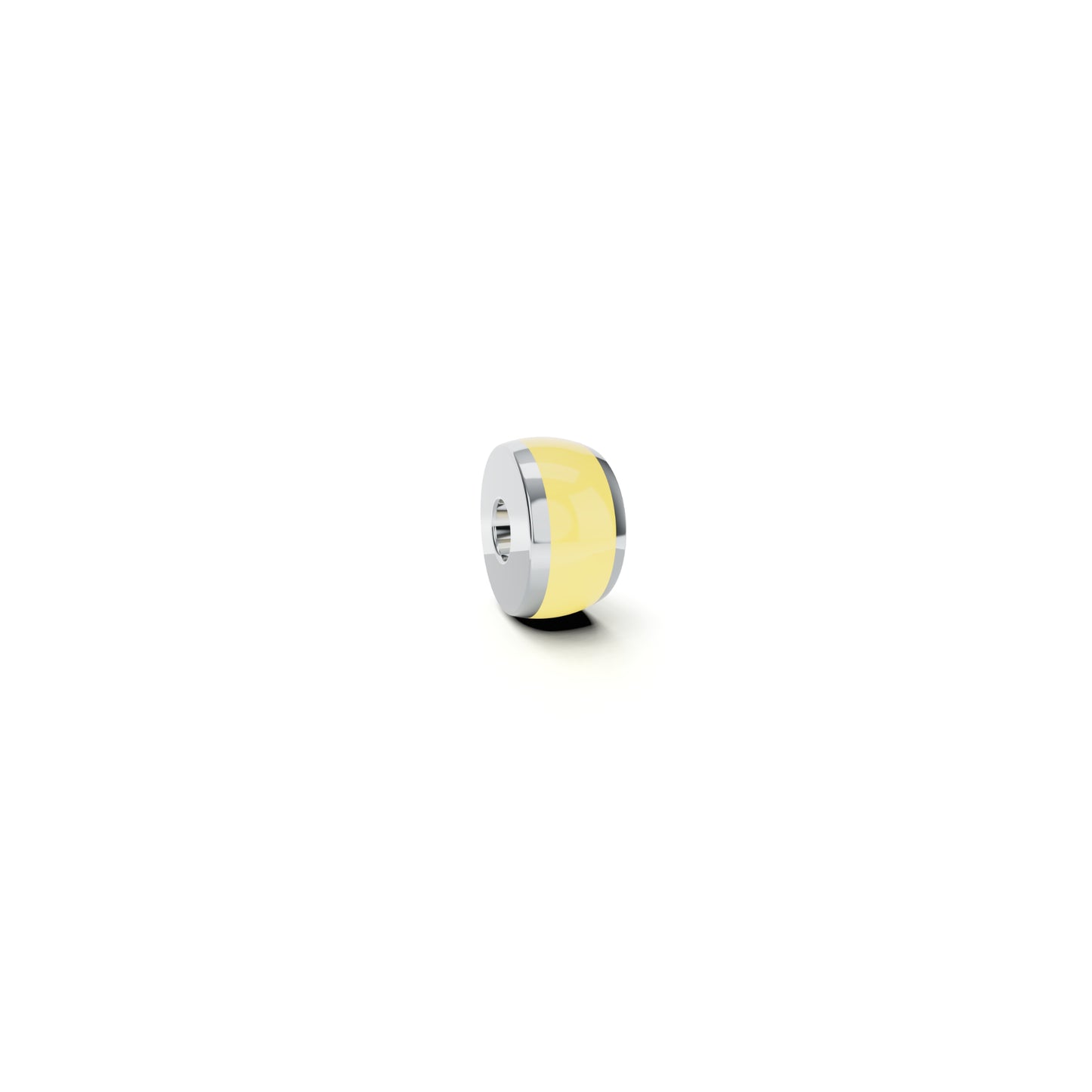 Colette C Setario Hold Anhänger, Platin • Emaille von Niessing (N402070-6mm-canary-pt)
