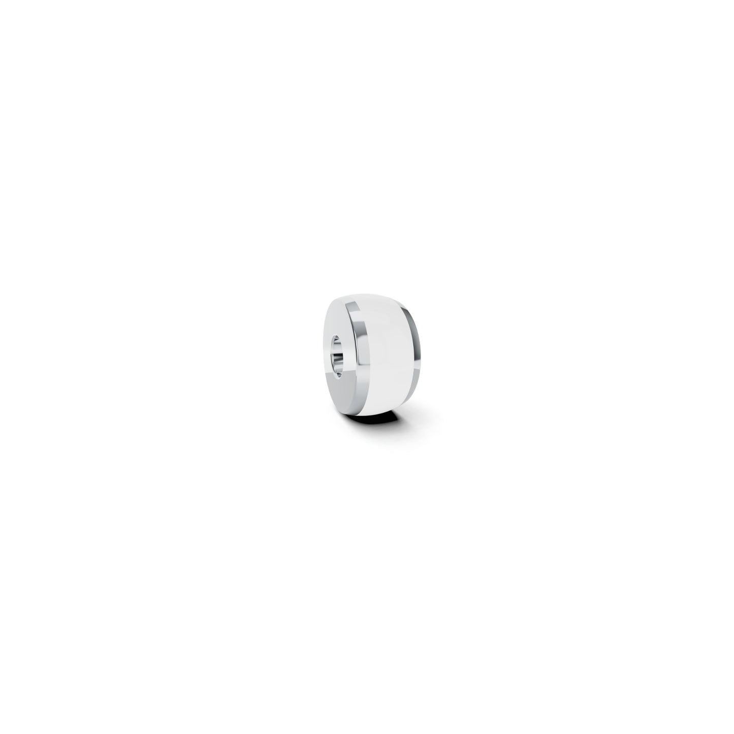Colette C Setario Hold Anhänger, Platin • Emaille von Niessing (N402070-6mm-white-pt)