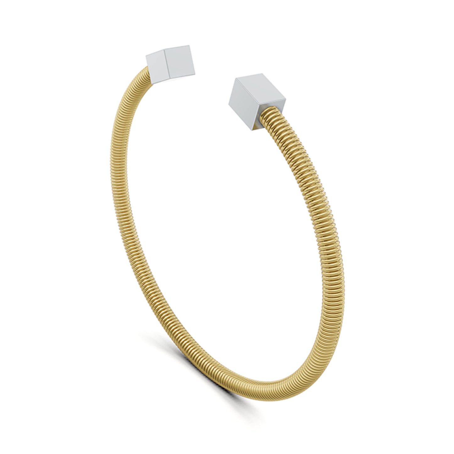 Colette Elementyx Space Cube Armreif, Platin von Niessing (N402004-62mm-cy-pt)