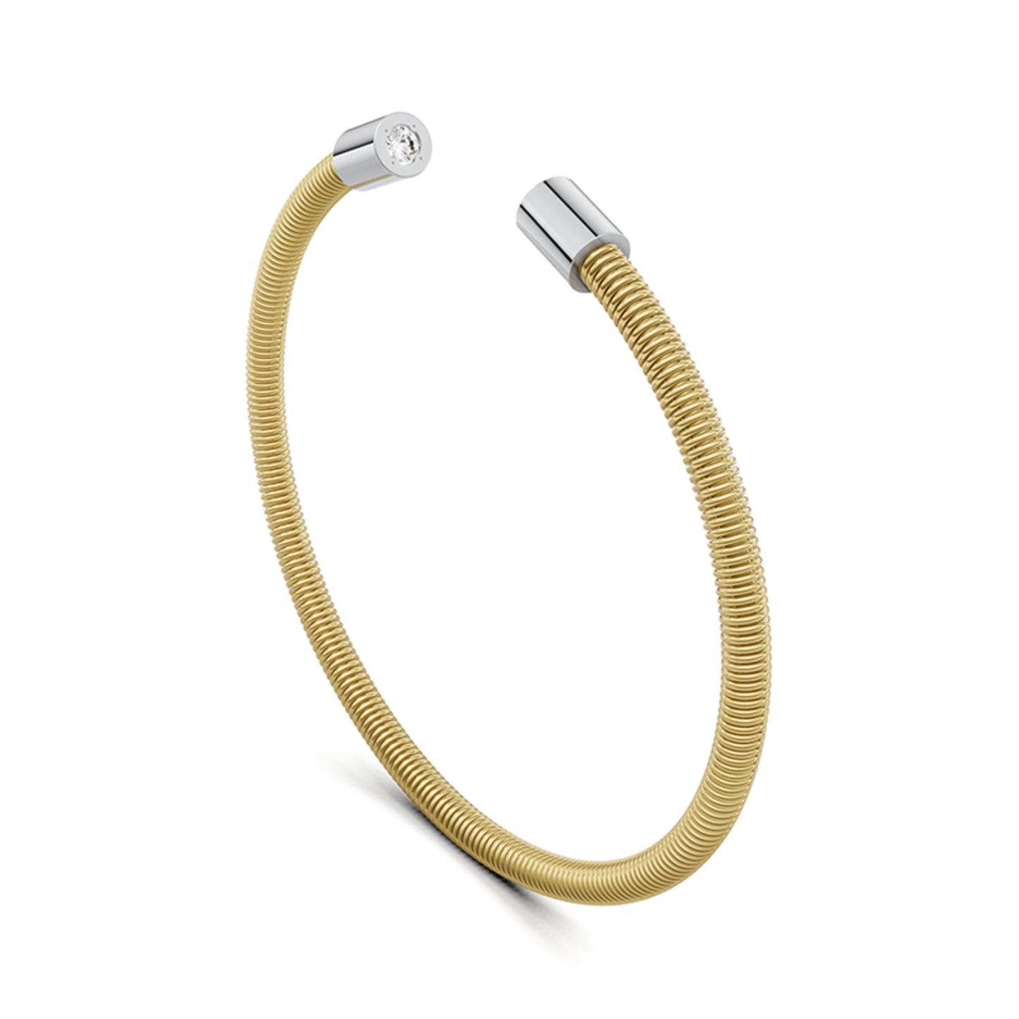 Colette Elementyx Space Zylinder Armreif, Platin • Diamant von Niessing (N402928-62mm-2brx0.1ct-cy-pt)