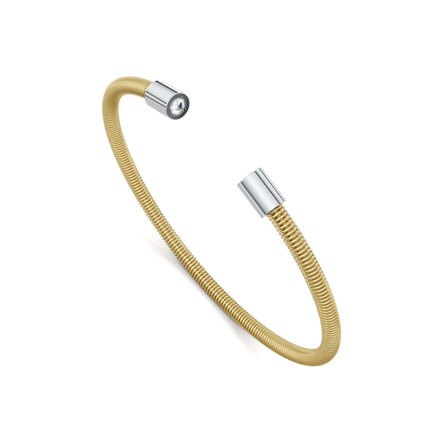 Colette Elementyx Space Zylinder Armreif, Platin • Diamant von Niessing (N402928-62mm-2brx0.1ct-cy-pt)