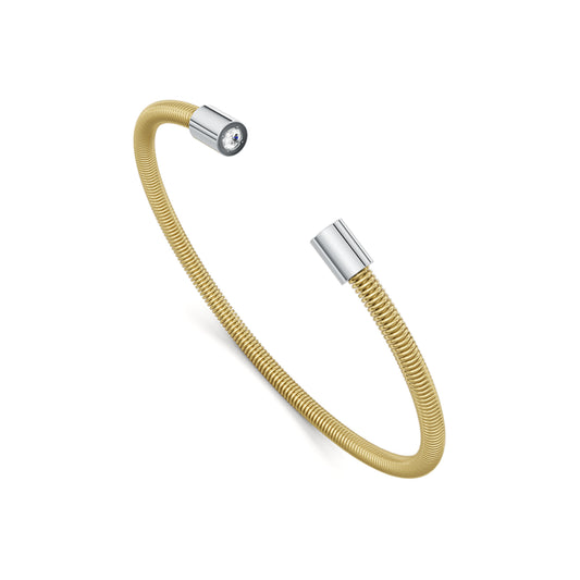 Colette Elementyx Space Zylinder Armreif, Platin • Diamant von Niessing (N402928-62mm-2brx0.1ct-cy-pt)