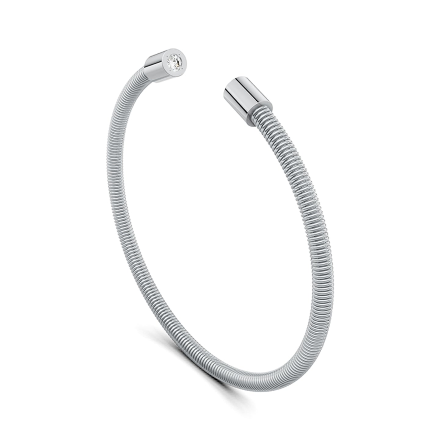 Colette Elementyx Space Zylinder Armreif, Platin • Diamant von Niessing (N402928-62mm-2brx0.1ct-pt-pt)