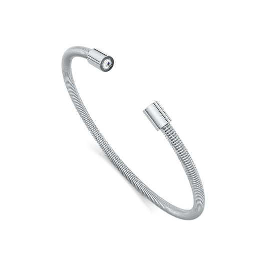 Colette Elementyx Space Zylinder Armreif, Platin • Diamant von Niessing (N402928-62mm-2brx0.1ct-pt-pt)