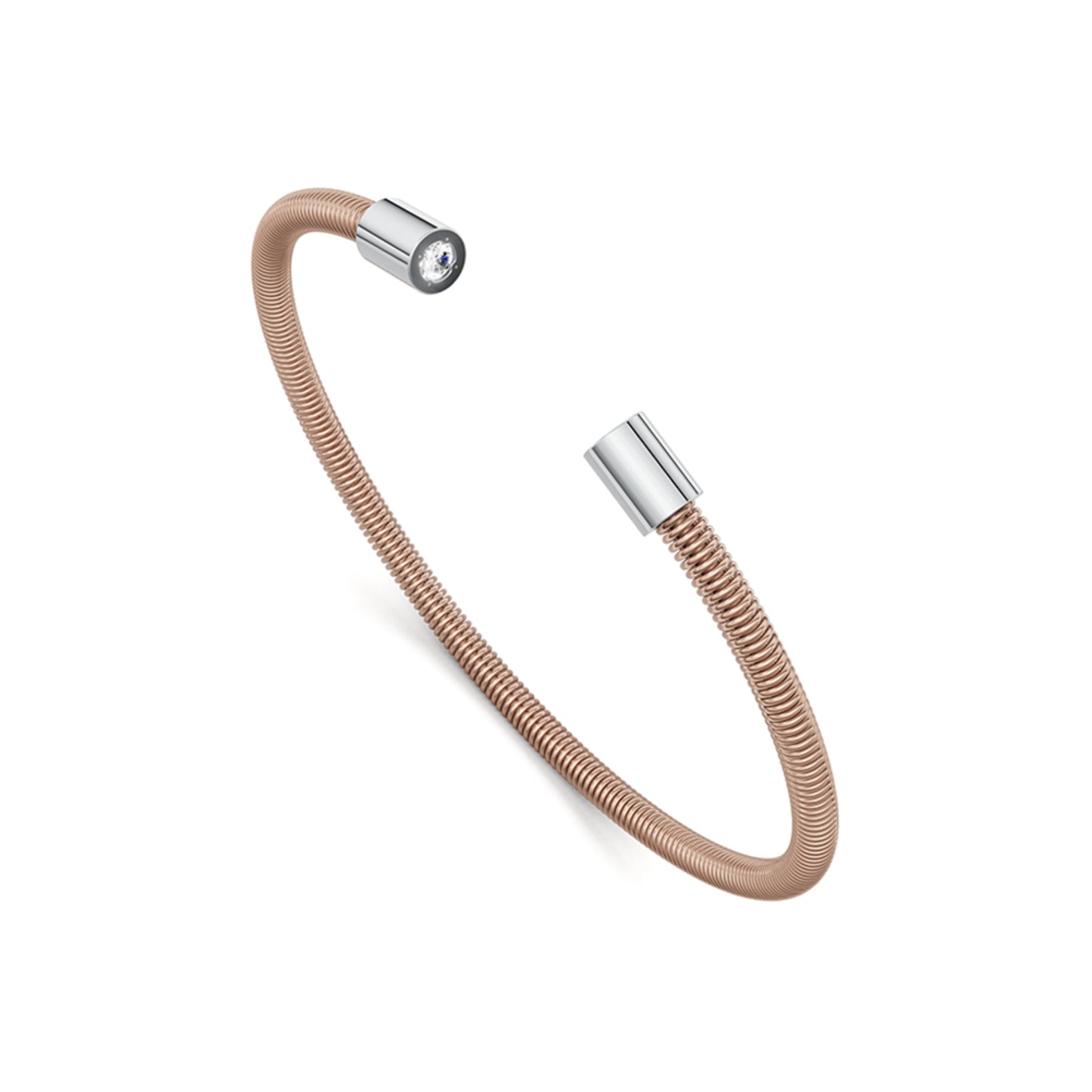 Colette Elementyx Space Zylinder Armreif, Platin • Diamant von Niessing (N402928-62mm-2brx0.1ct-rw-pt)