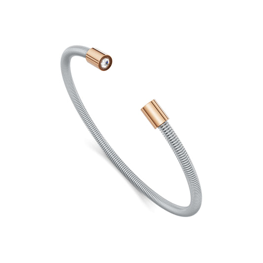 Colette Elementyx Space Zylinder Armreif von Niessing (N402928-62mm-2x-0.1ct-pt-cr)