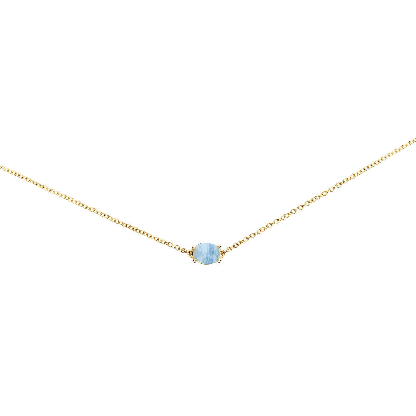 Dancing Azure Choker, Gelbgold • Aquamarin von Nanis (CN1-597)