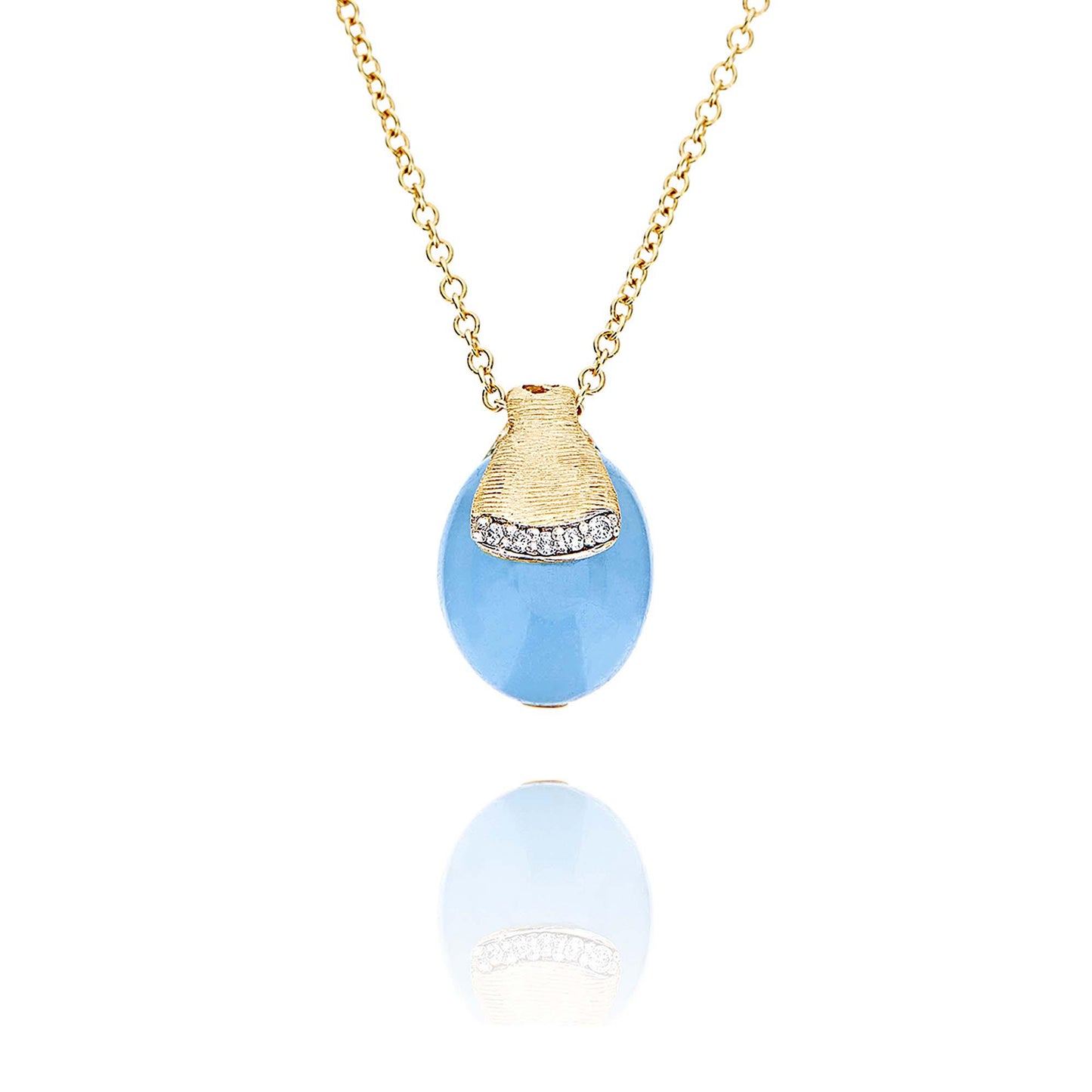 Dancing Azure Halskette, Gelbgold • Aquamarin • Diamant von Nanis (CS5-587)