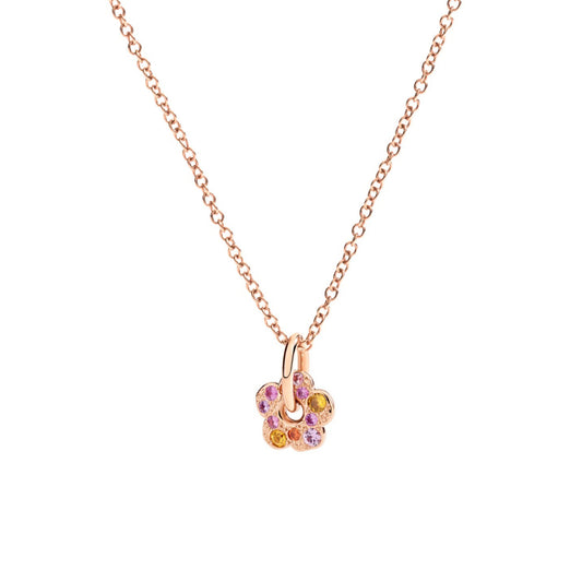 Anhänger Blume, Roségold • Saphir von DoDo (DMC5013-FLOWS-ZRO9R)