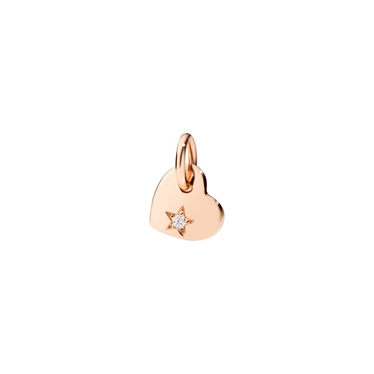 DoDo Anhänger Herz „Precious“ (DMB7040-HEARS-DB09R) aus Roségold mit Diamant