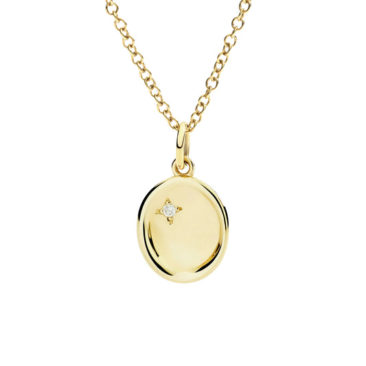 DoDo Anhänger Siegel (DMC5020-SIGNE-DB09G) aus Gelbgold mit Diamant