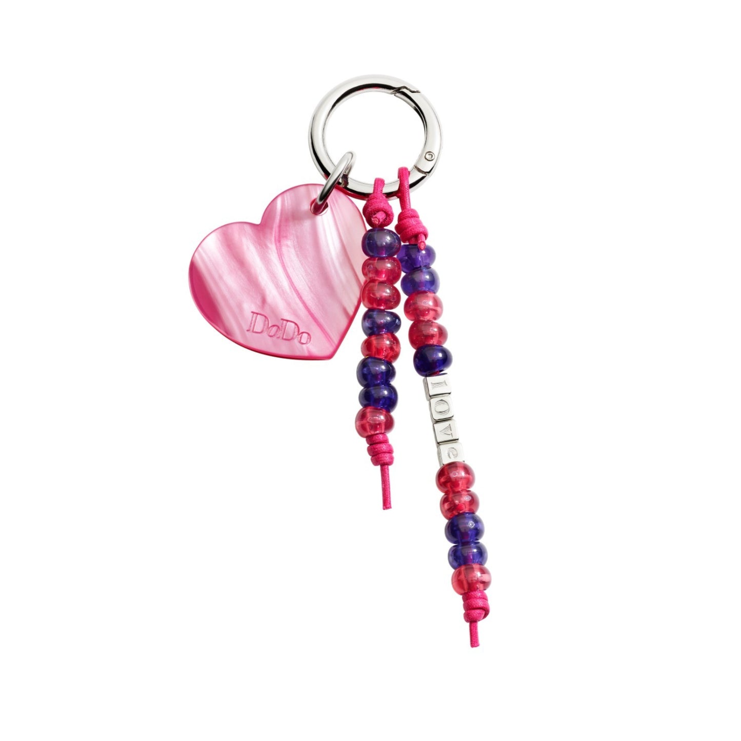 DoDo Taschenanhänger „Herz“ (DVC5002-BAGHR-FX2AC) aus Silber