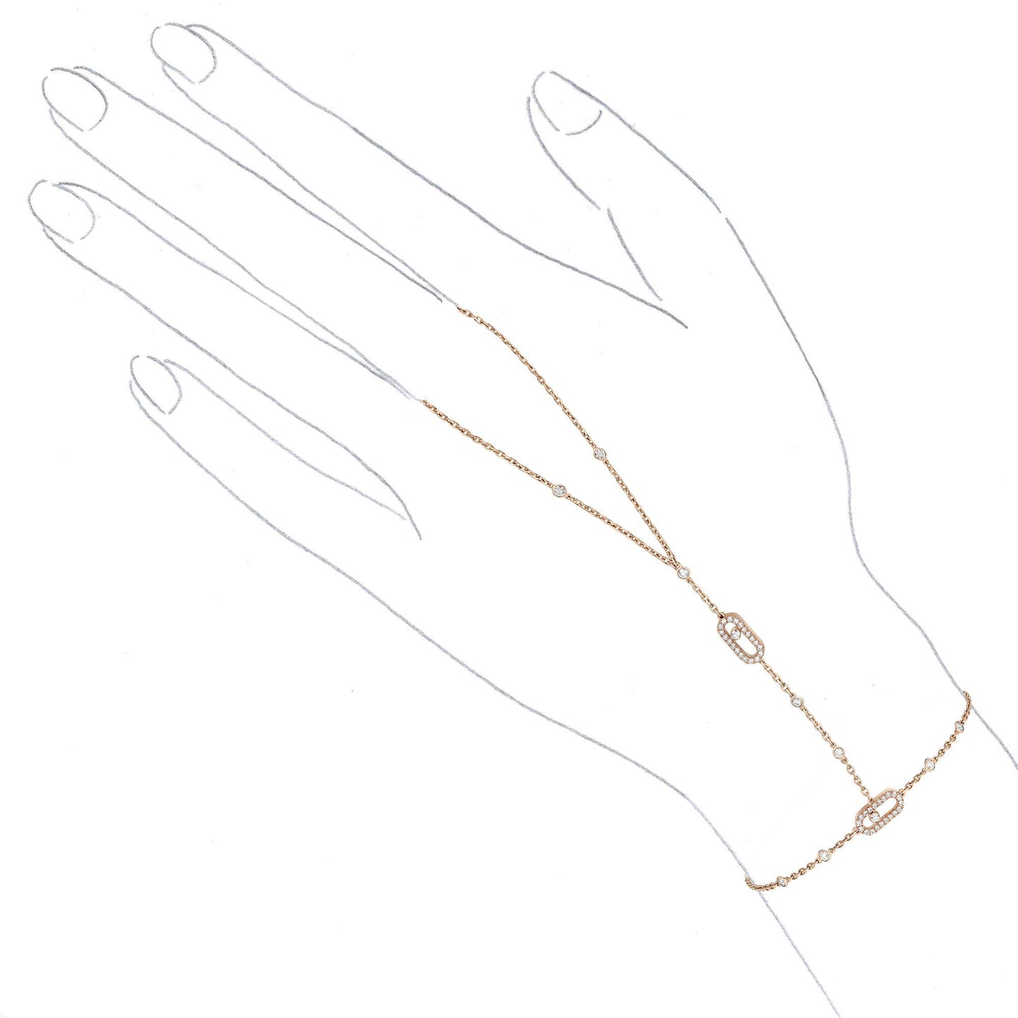 Move Uno Handkette, Roségold • Diamant von Messika (12021-PG)