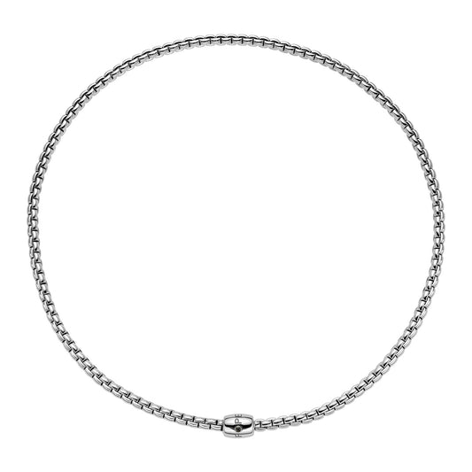 Eka Flex'it Halskette mit dekorativem Verschluss, Weißgold • Diamant von FOPE (07F01CX_BN_B_XBX_034)