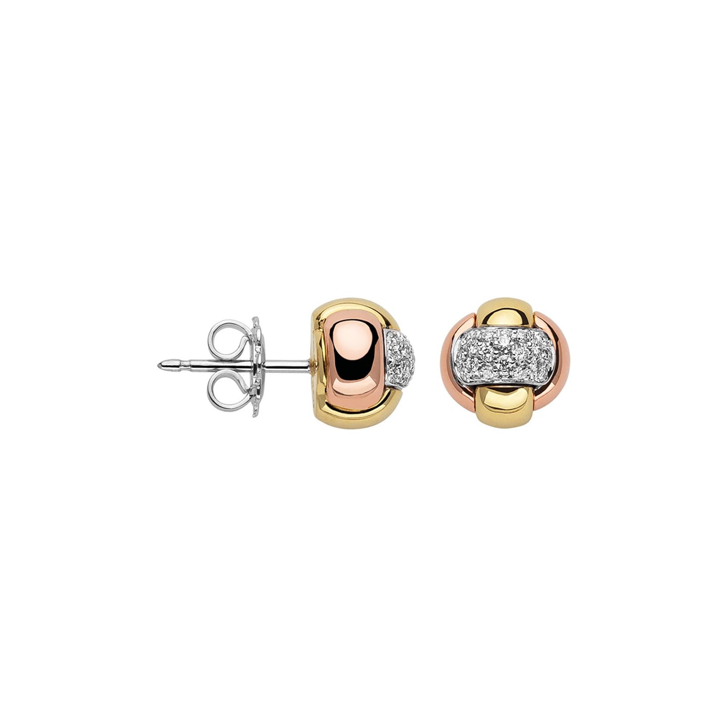 Eka Flex'it Ohrstecker, Tricolor-Gold • Diamant von FOPE (73801OX_BB_4_XXX_000)
