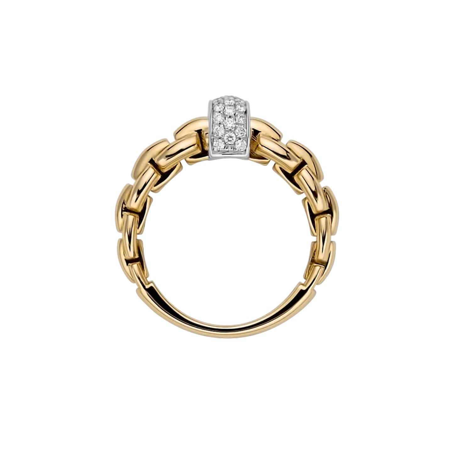 Eka Ring mit Pavébesatz, Bicolor-Gold • Diamant von FOPE (70710AX_PB_G_XBX_140)