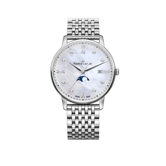 Eliros Moonphase, Edelstahl • Diamant • Perlmutt von Maurice Lacroix (EL1096-SS002-170-1)