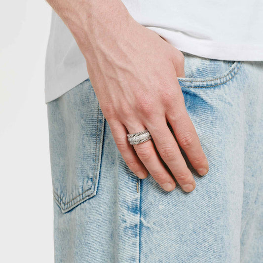 FOPE Bubble Ring mit Pavé-Diamanten - 71208AX_PB_B_XBX_140 (140) aus Weißgold mit Diamant