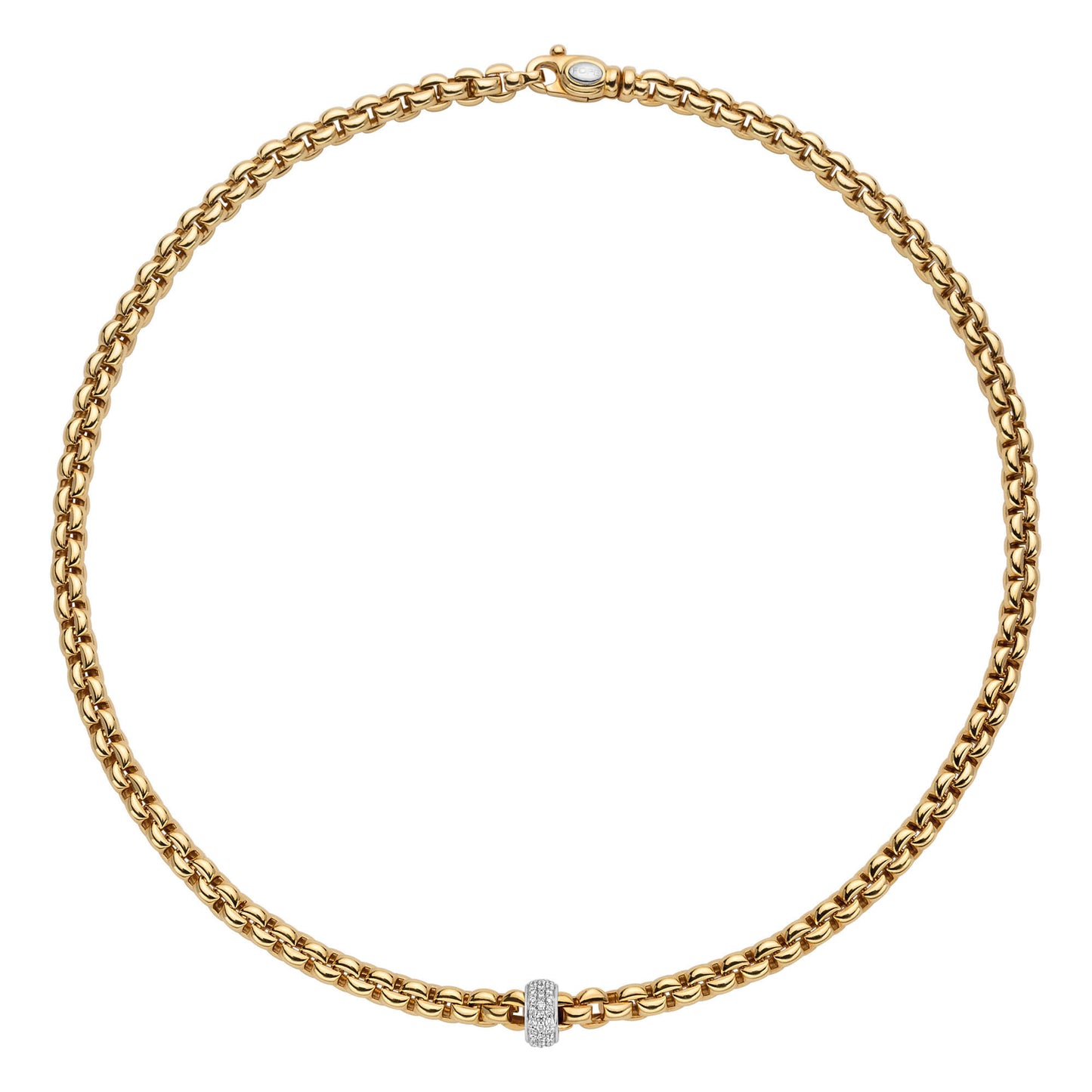 FOPE Eka Collier - 72110CX_PB_G_XBX_043 (043) aus Bicolor-Gold mit Diamant