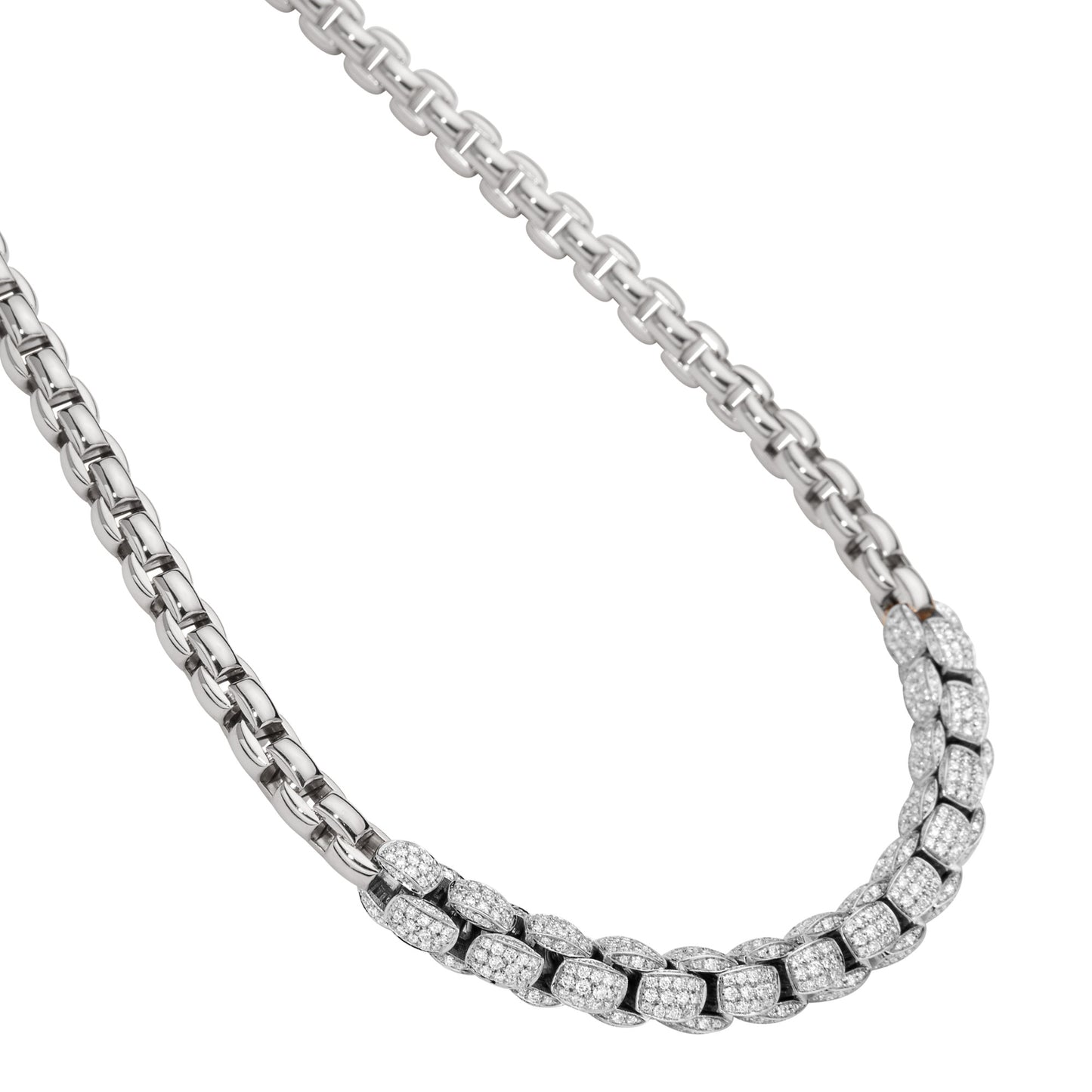 FOPE Eka Collier mit Pavébesatz - 77305CX_PB_B_XBX_043 (043) aus Weißgold mit Diamant